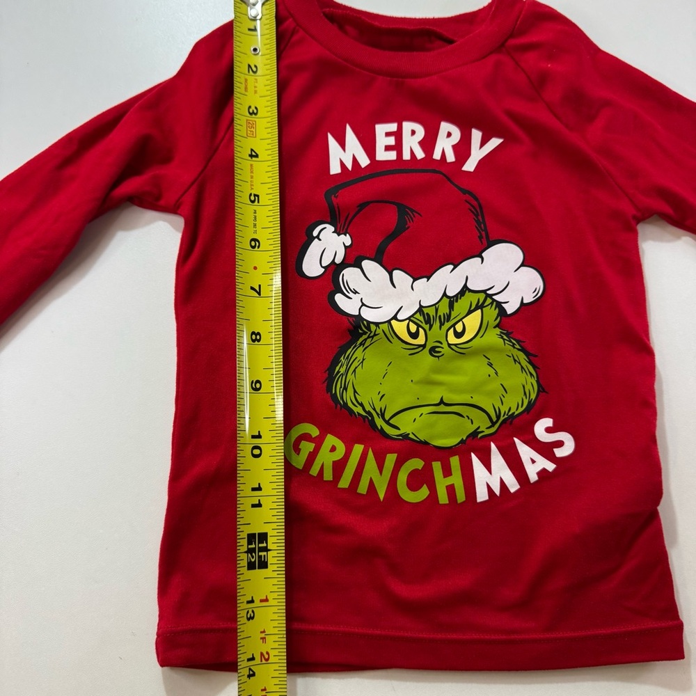 Dr. Seuss MERRY GRINCHMAS Pajama Lounge Set Size 3T Christmas PJ's Red Green - Picture 6 of 16